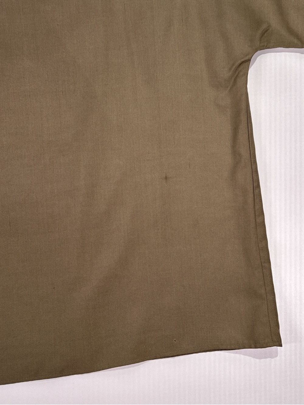 Courtney Rhodes Vintage 100% Fuji Silk Button Top Khaki 6 - Picture 5 of 7